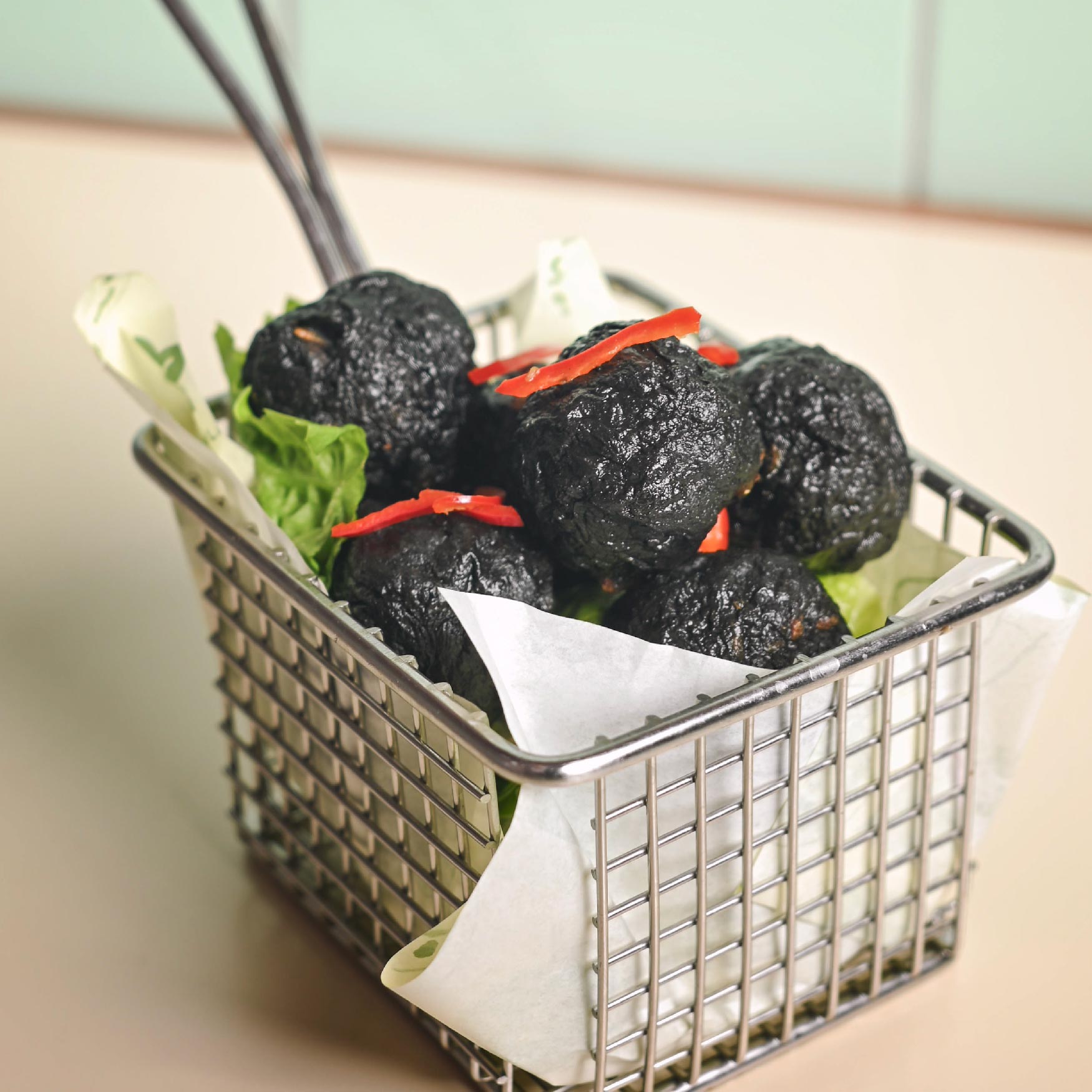 Charcoal Cuttlefish Balls